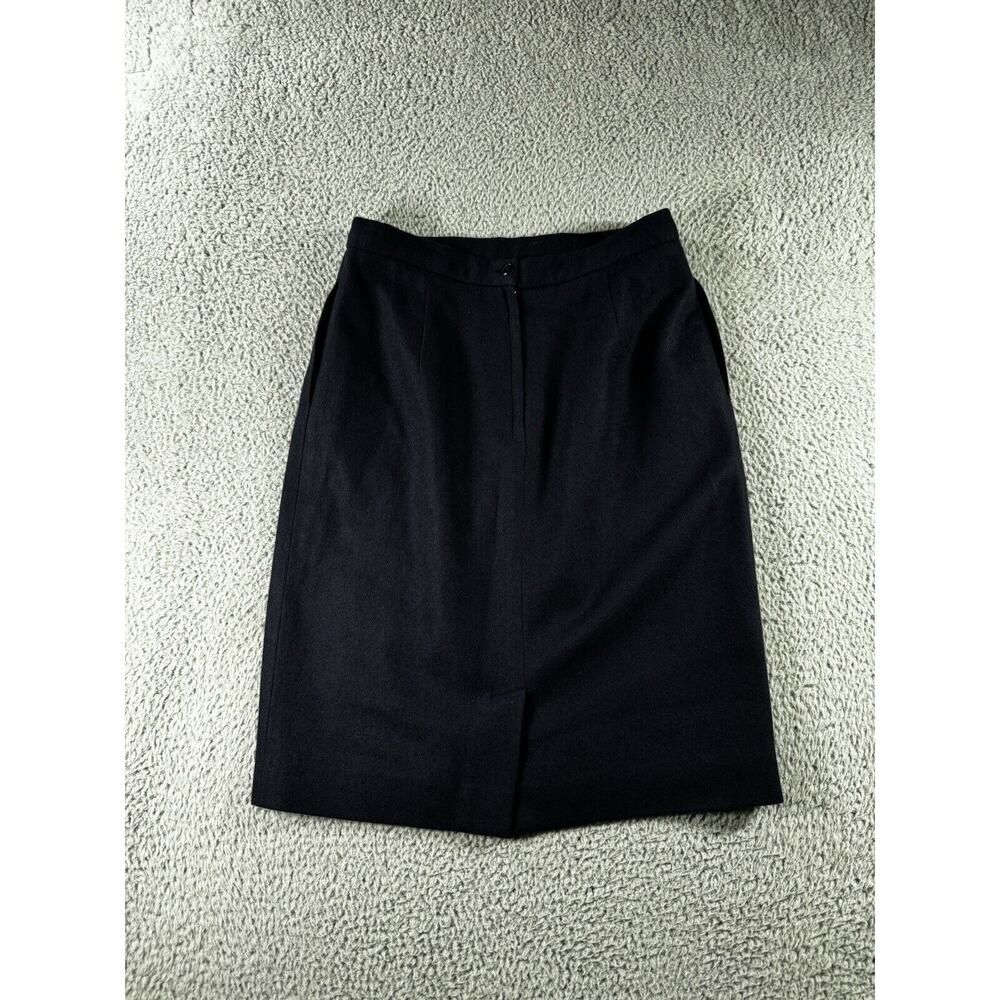 Vintage Women’s Wool Skirt 12 Pleated Front A Line Knee Length